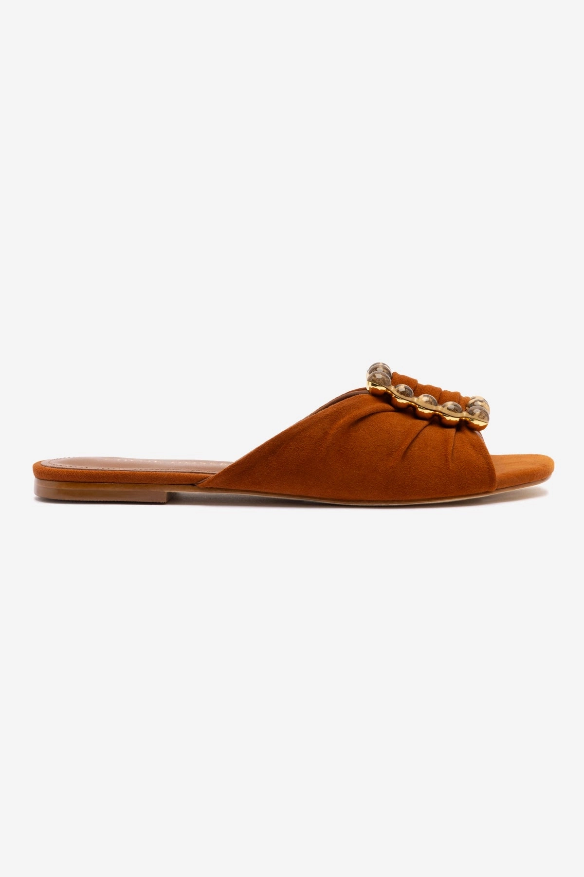 simple design Chloe Gosselin by Larroud?? Nova Flat In Chestnut Suede