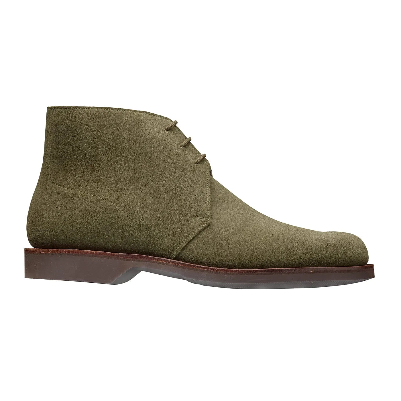 Shock Absorbing Chukka 4 Olive Reverse Butt Suede