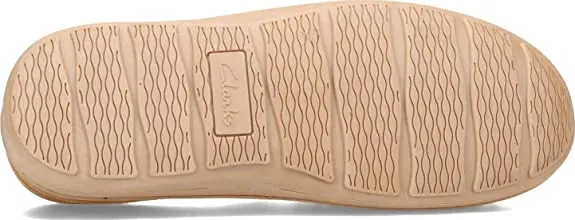 Clarks Cognac Suede Moccasin Faux Fur Lining Slip On Indoor Outdoor Clog Slipper