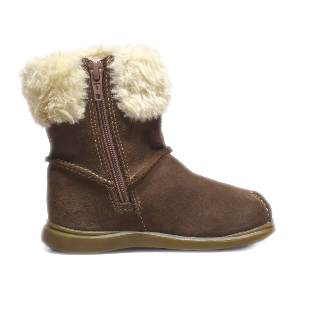 Clarks Snow Boots Suede Brown Colour For Kids