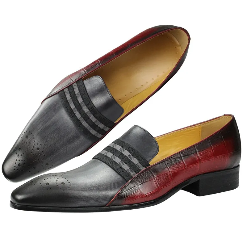 Classic Double Color Loafer Professional Shoes