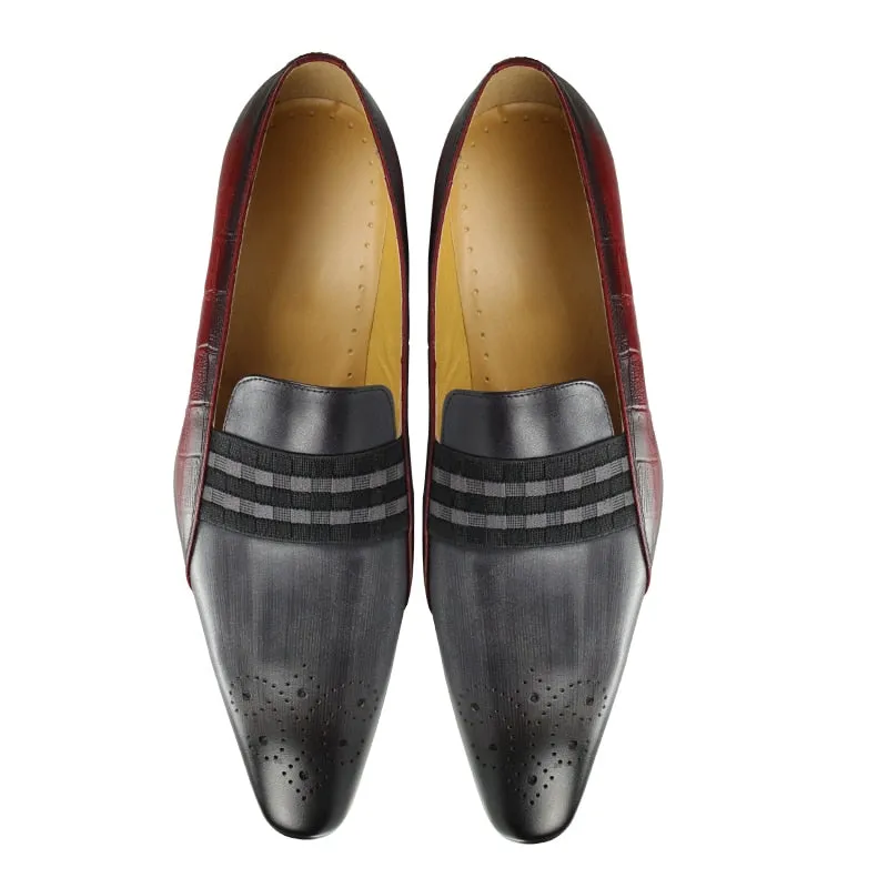 Classic Double Color Loafer Professional Shoes