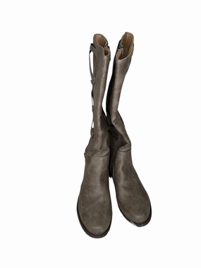 Shock Diffusing Heel Firm Hold Boots Knee Heels By Clothes Mentor In Grey, Size: 8.5
