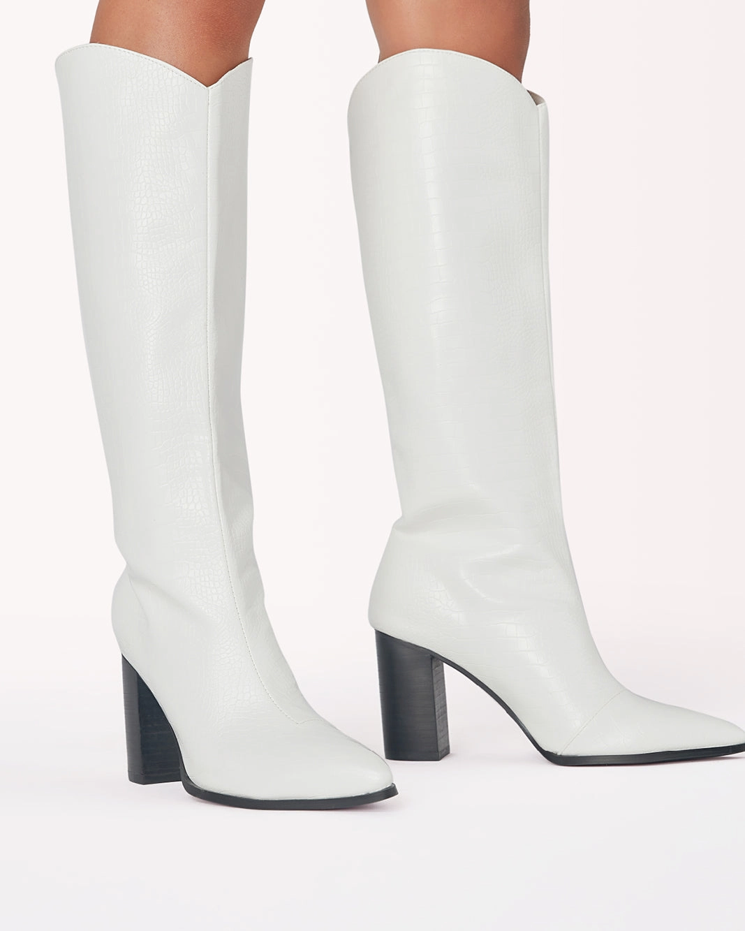 GABRIEL - WHITE CROC-BLACK Flexible Construction