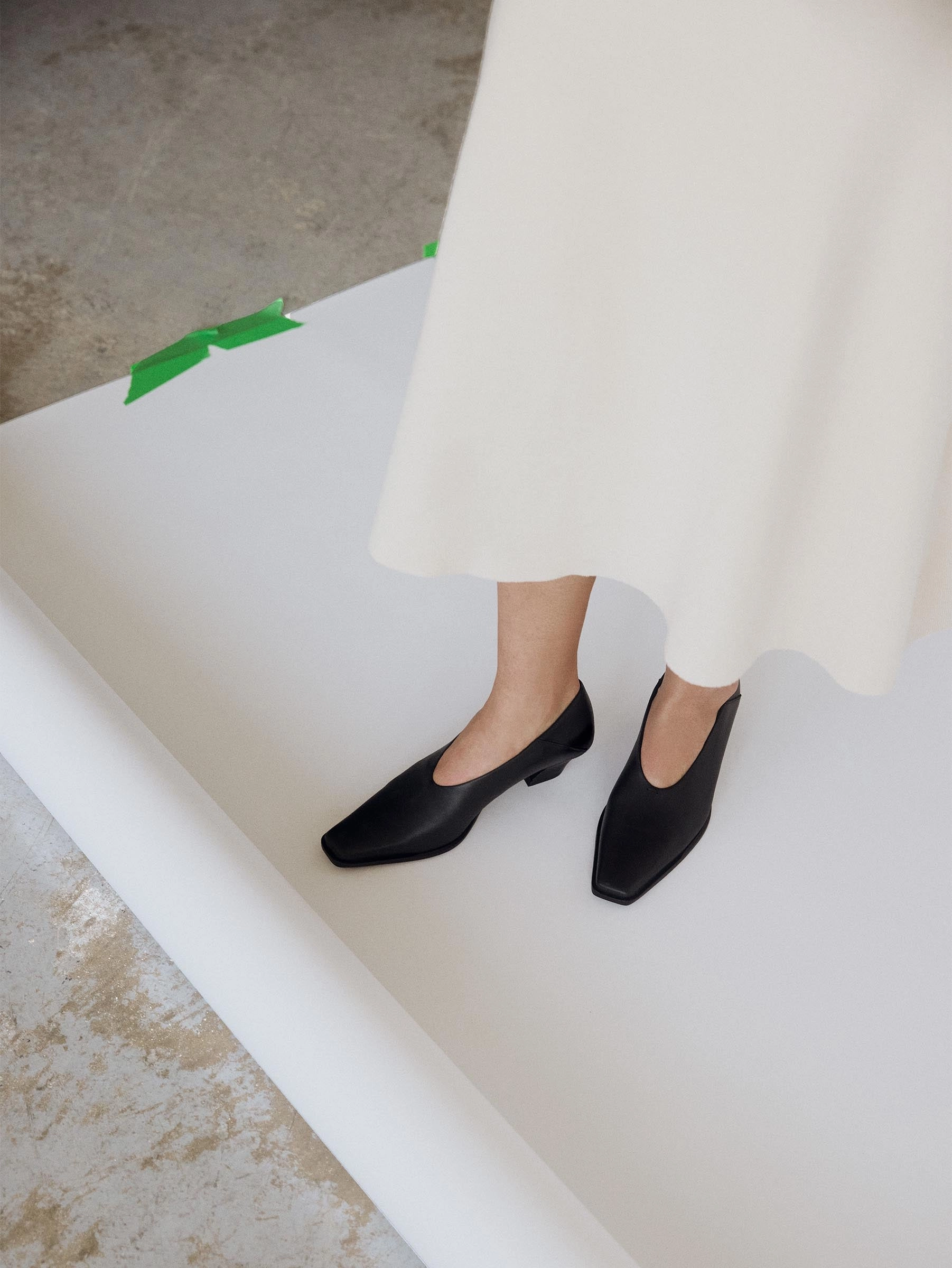 Soria Black Heel Wedge Heel