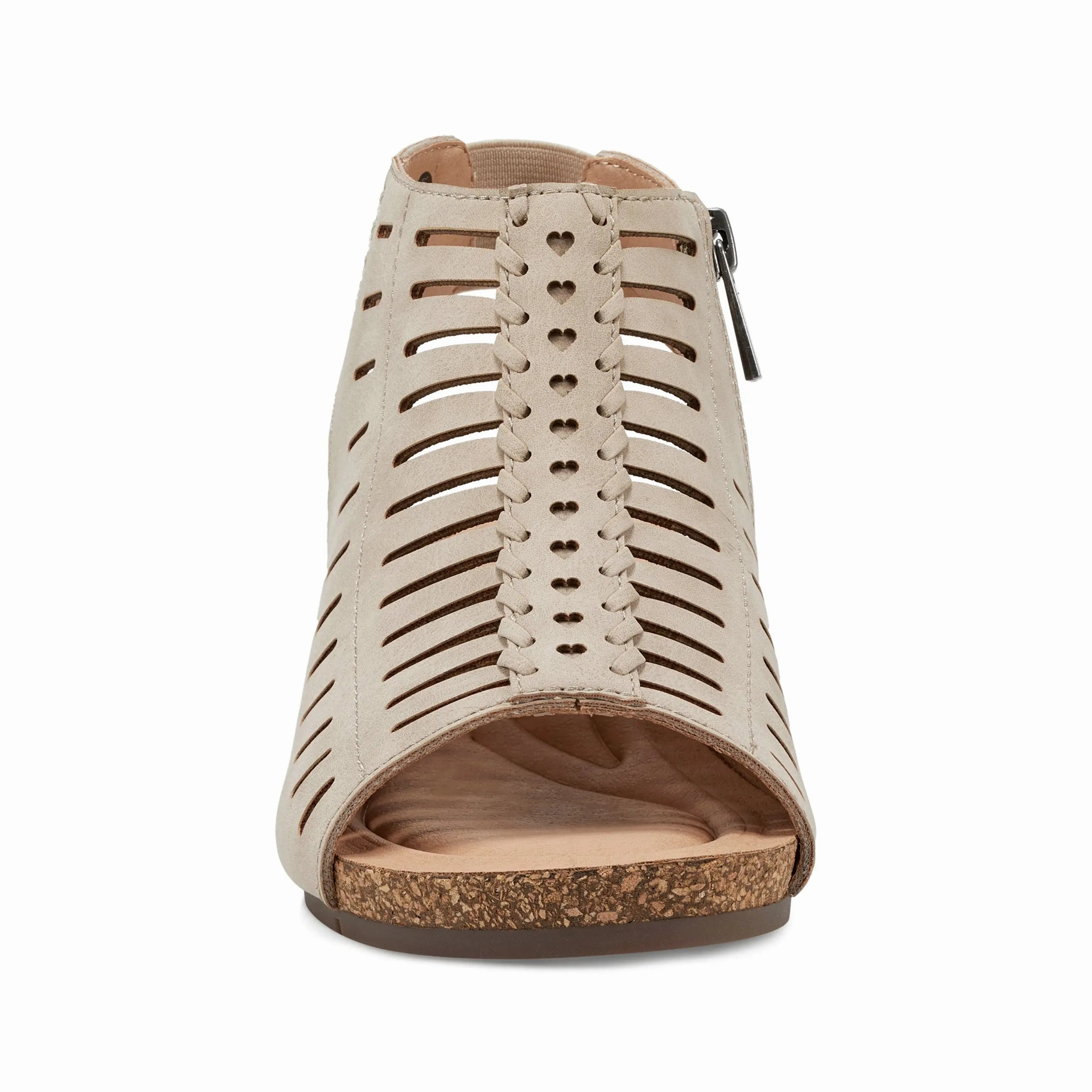 Street Mood Fashionable Beach Footwear Hana Round Toe Laser Cut Dress Sandals