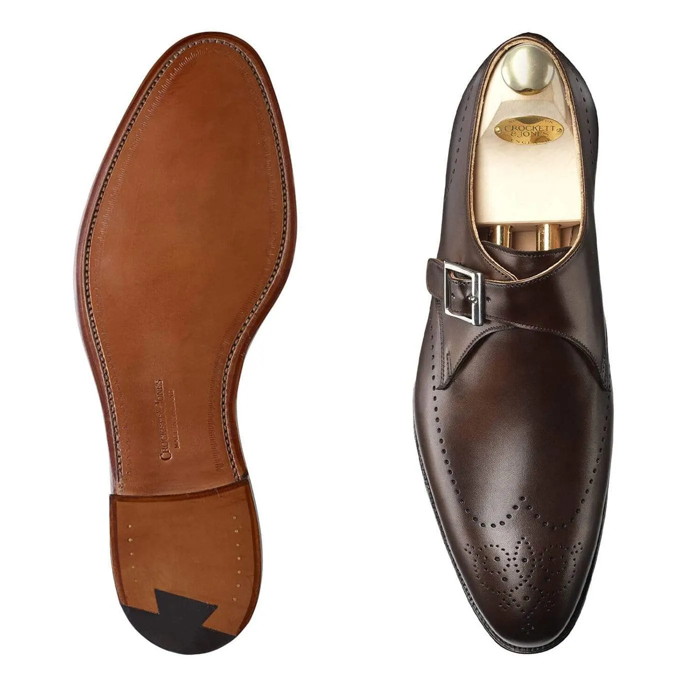 Stable construction Wave Flow Cobham Dark Brown Burnished Calf