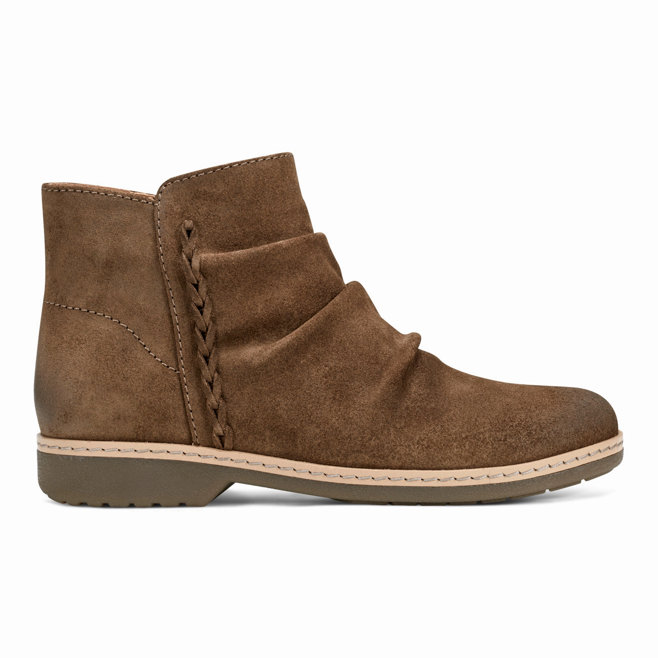 Hilaree Water Repellent Round Toe Ruched Casual Booties Grippy Outsole Work Commute High-Top Style