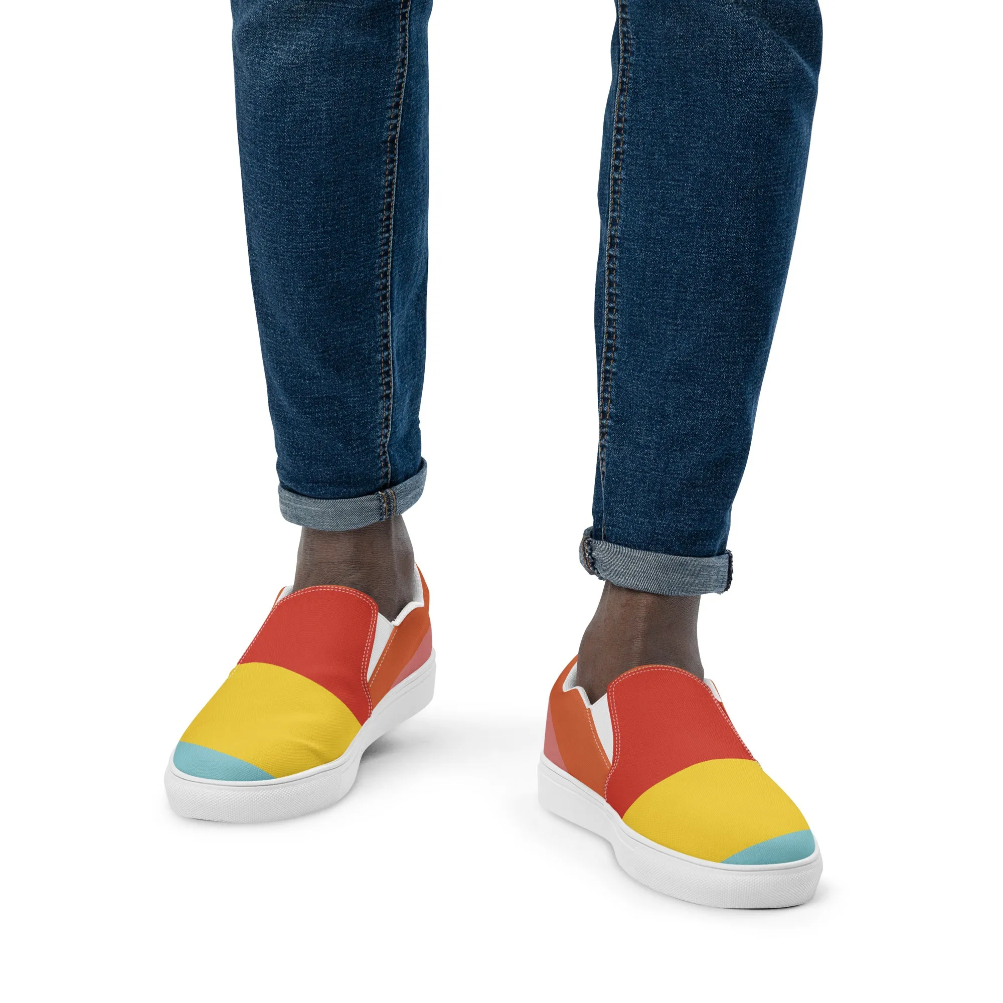 COLORFUL Men’s Slip-On Canvas Shoes