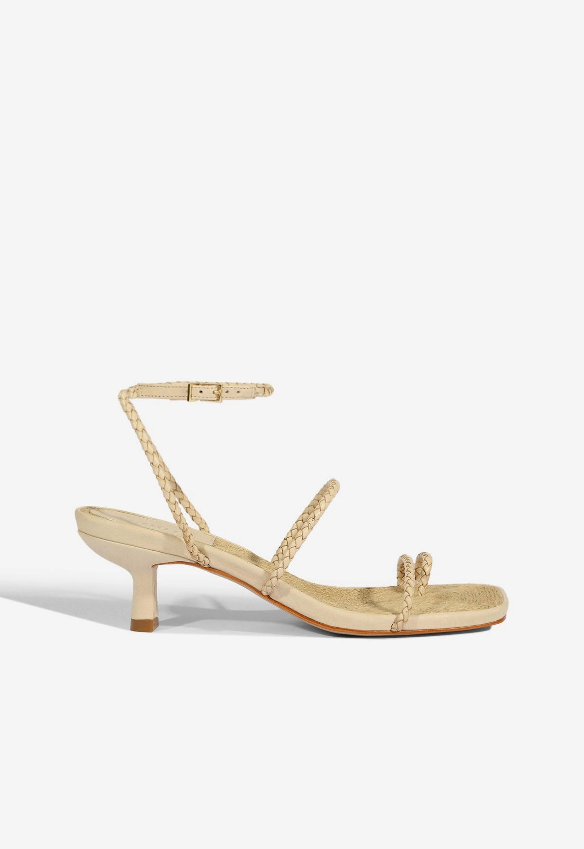 Kaya Straw Mid Sandal Weekend Casual Crystal Glow
