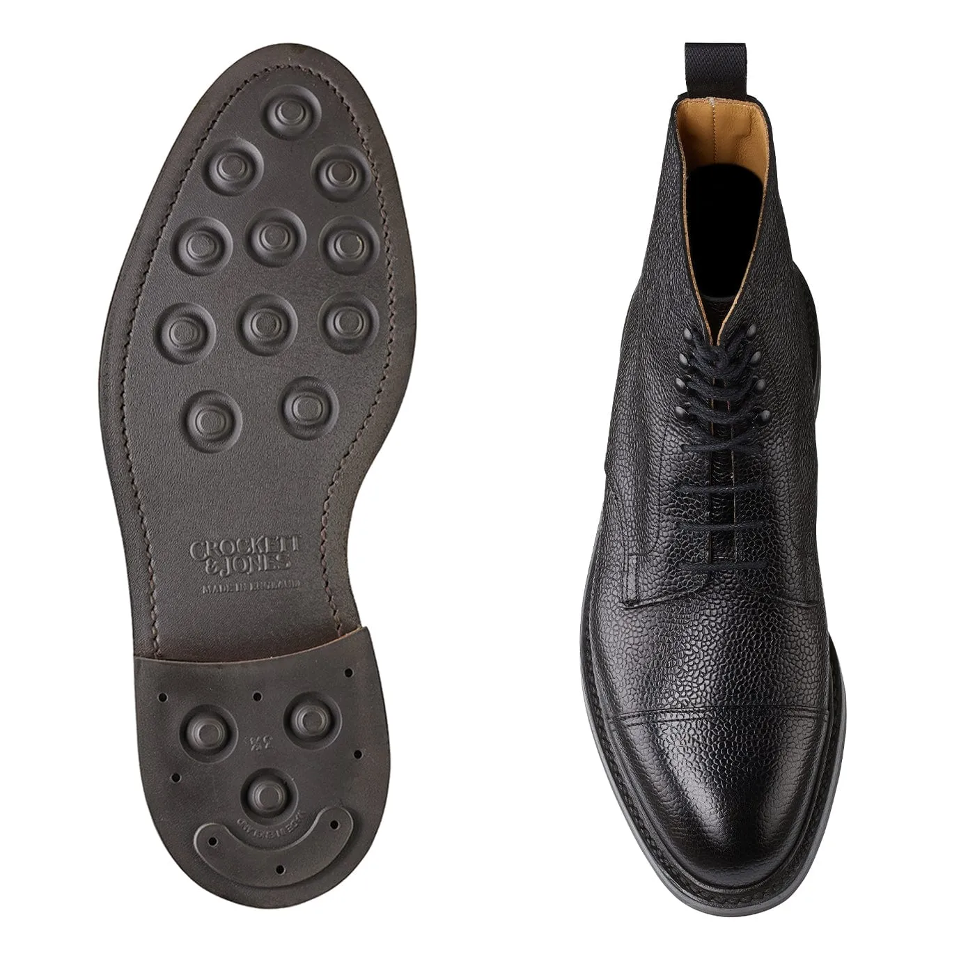 Low Top Non Restrictive Fit Coniston Black Scotch Grain