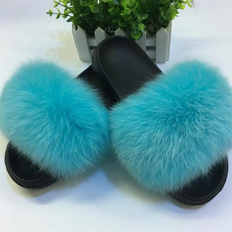 Comfort Furry Summer Flats Hot Fur Slippers