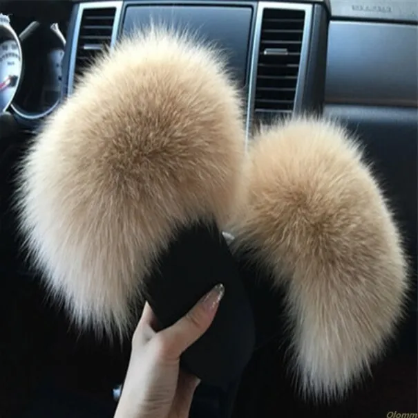 Comfort Furry Summer Flats Hot Fur Slippers