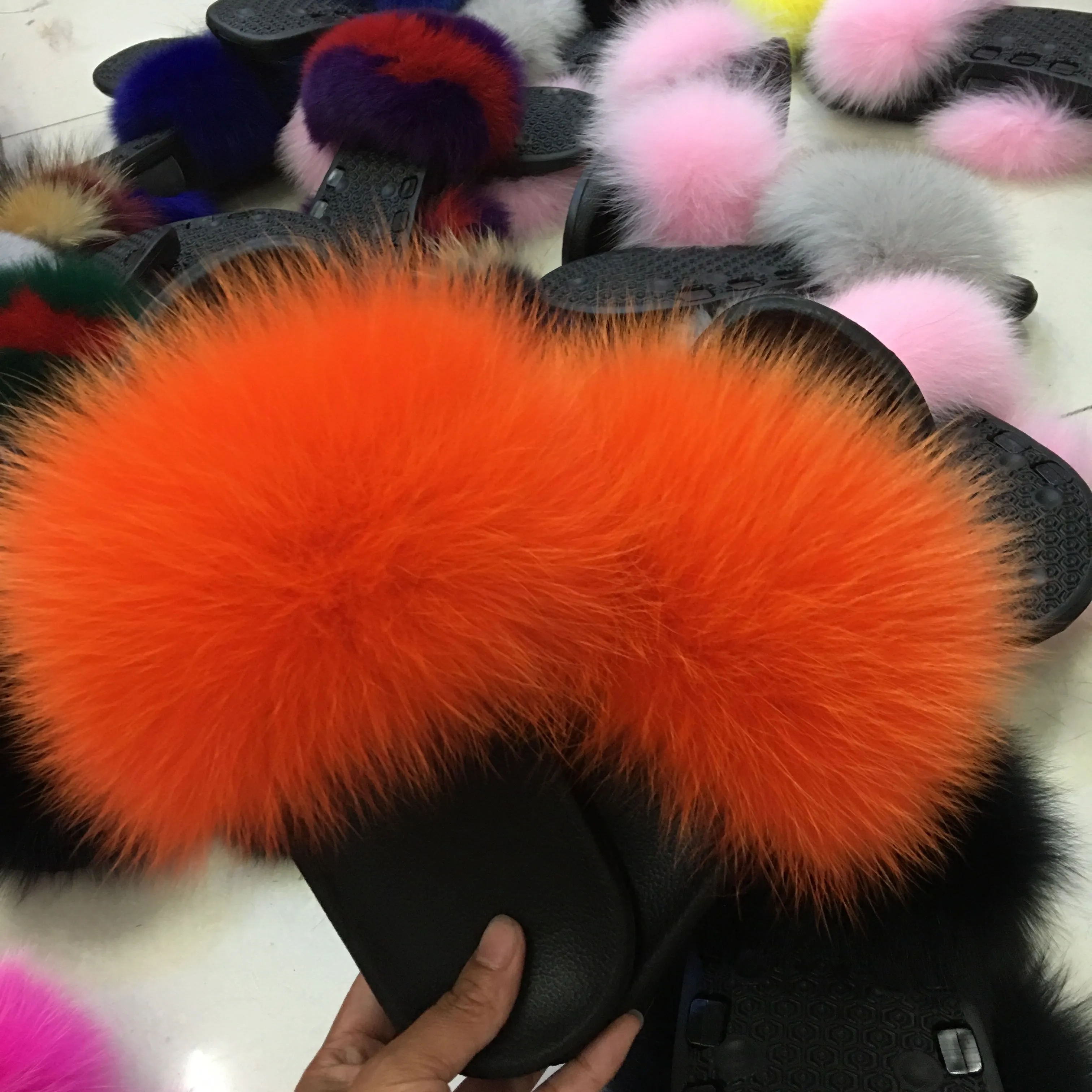 Comfort Furry Summer Flats Hot Fur Slippers