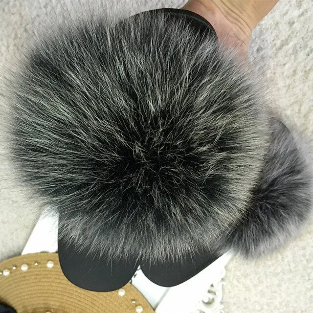 Comfort Furry Summer Flats Hot Fur Slippers