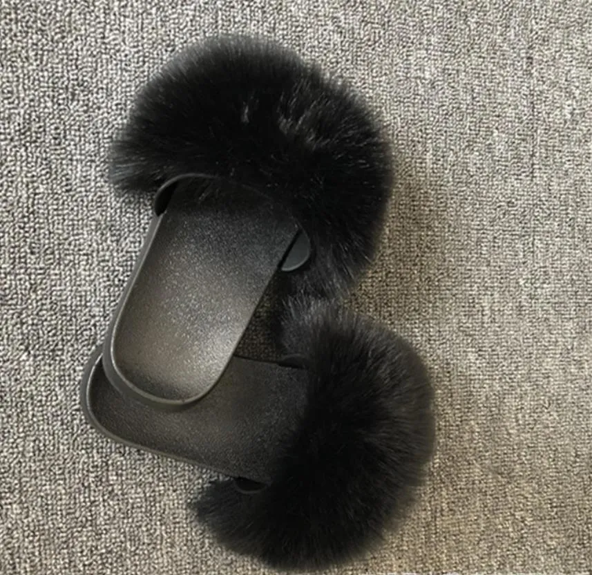 Comfort Furry Summer Flats Hot Fur Slippers