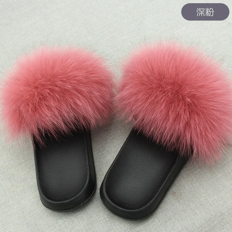 Comfort Furry Summer Flats Hot Fur Slippers