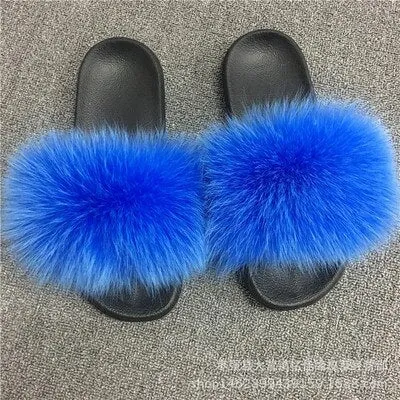 Comfort Furry Summer Flats Hot Fur Slippers