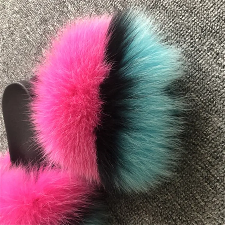 Comfort Furry Summer Flats Hot Fur Slippers