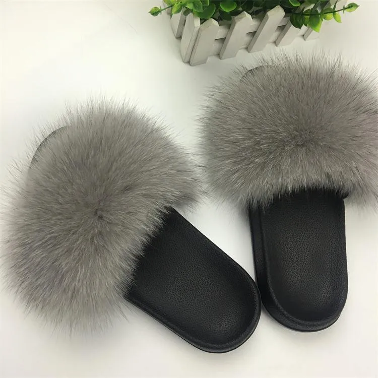Comfort Furry Summer Flats Hot Fur Slippers