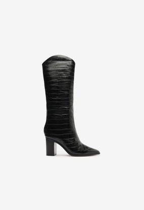 Abrasion resistant Maryana Block Wide Crocodile Boot