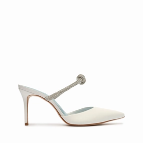 Stretch Fabric Work Commute Pearl Nappa Leather Pump