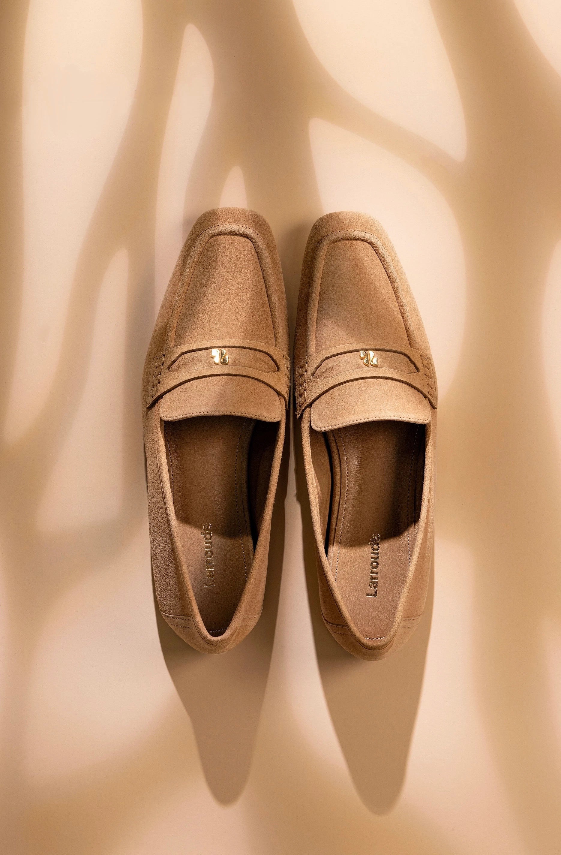 Suki Flat Loafer In Peanut Suede Date Ready