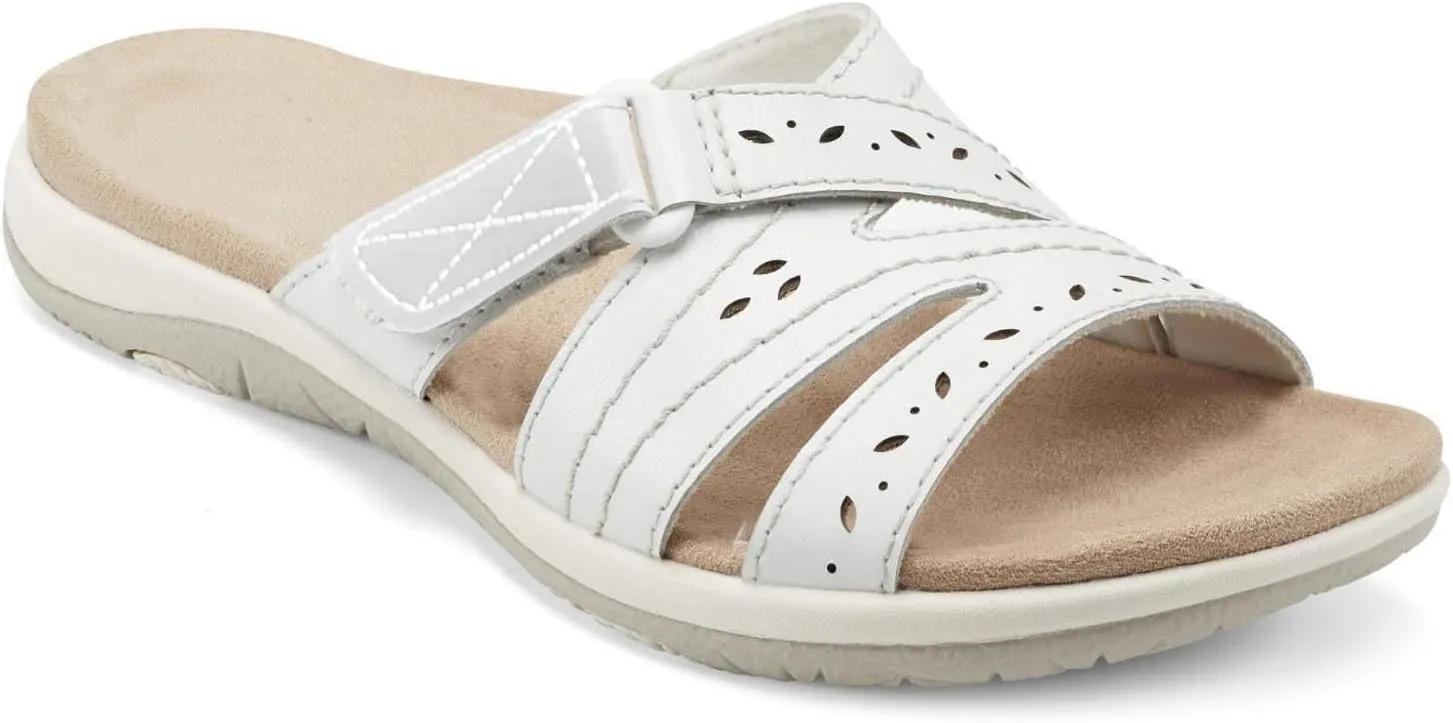 Comfortable Sandals for Women Arch Support Slides Adjustable Walking Flats Open Toe Cushioned Summer Shoes