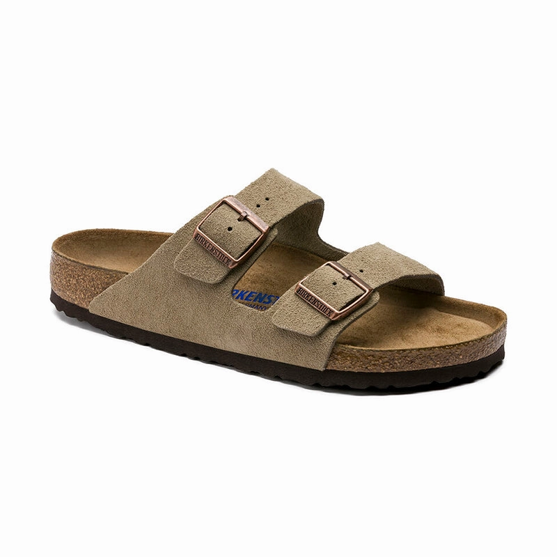 Comfort Wrap Toe box space Men's Arizona Soft Footbed Taupe Suede