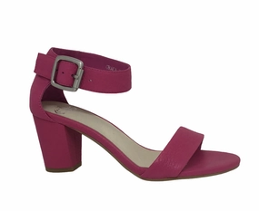 EOS Graca Pink Leather Heel Feminine Spark Business Look