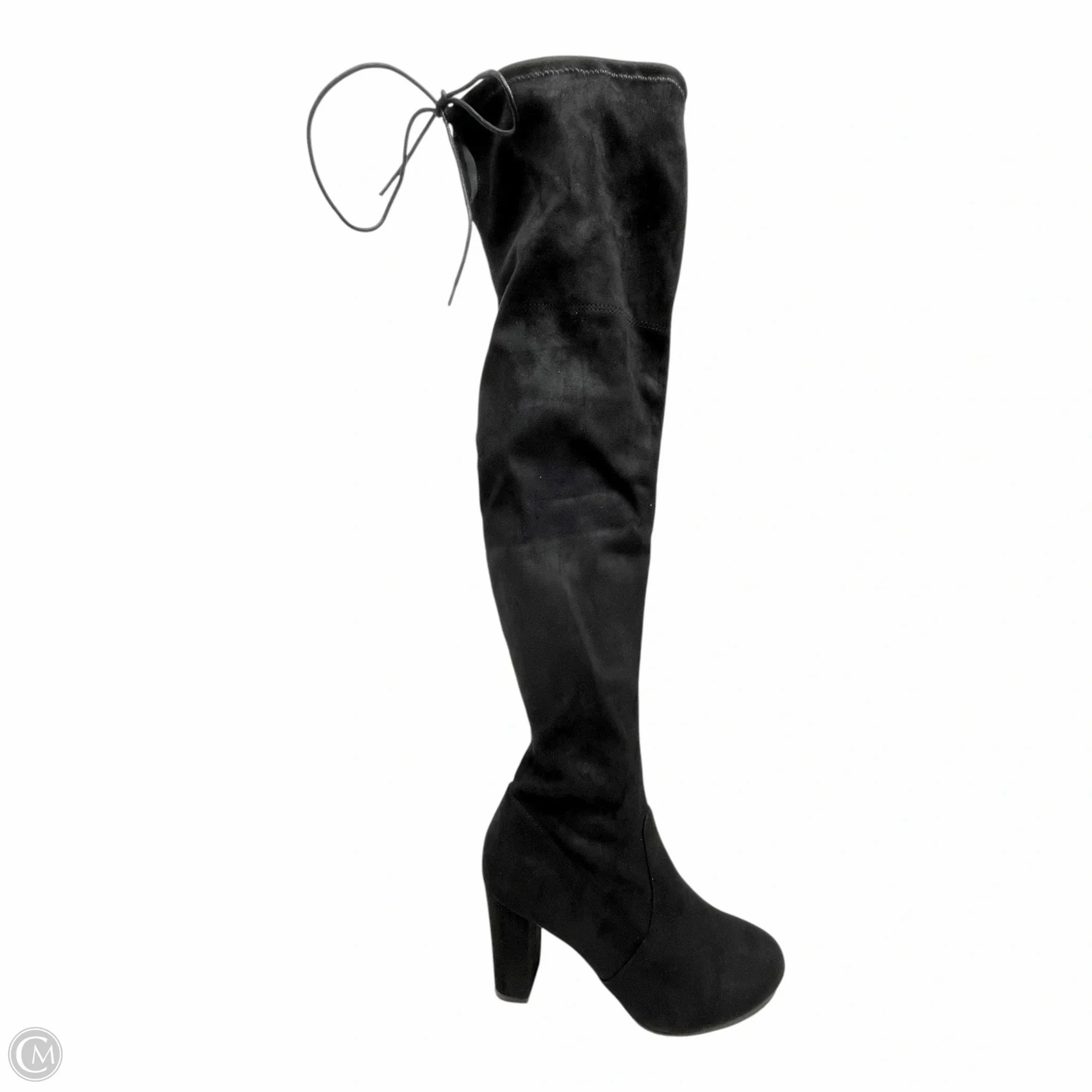 Sporty Design Boots Knee Heels By Chinese Laundry In Black, Size: 10