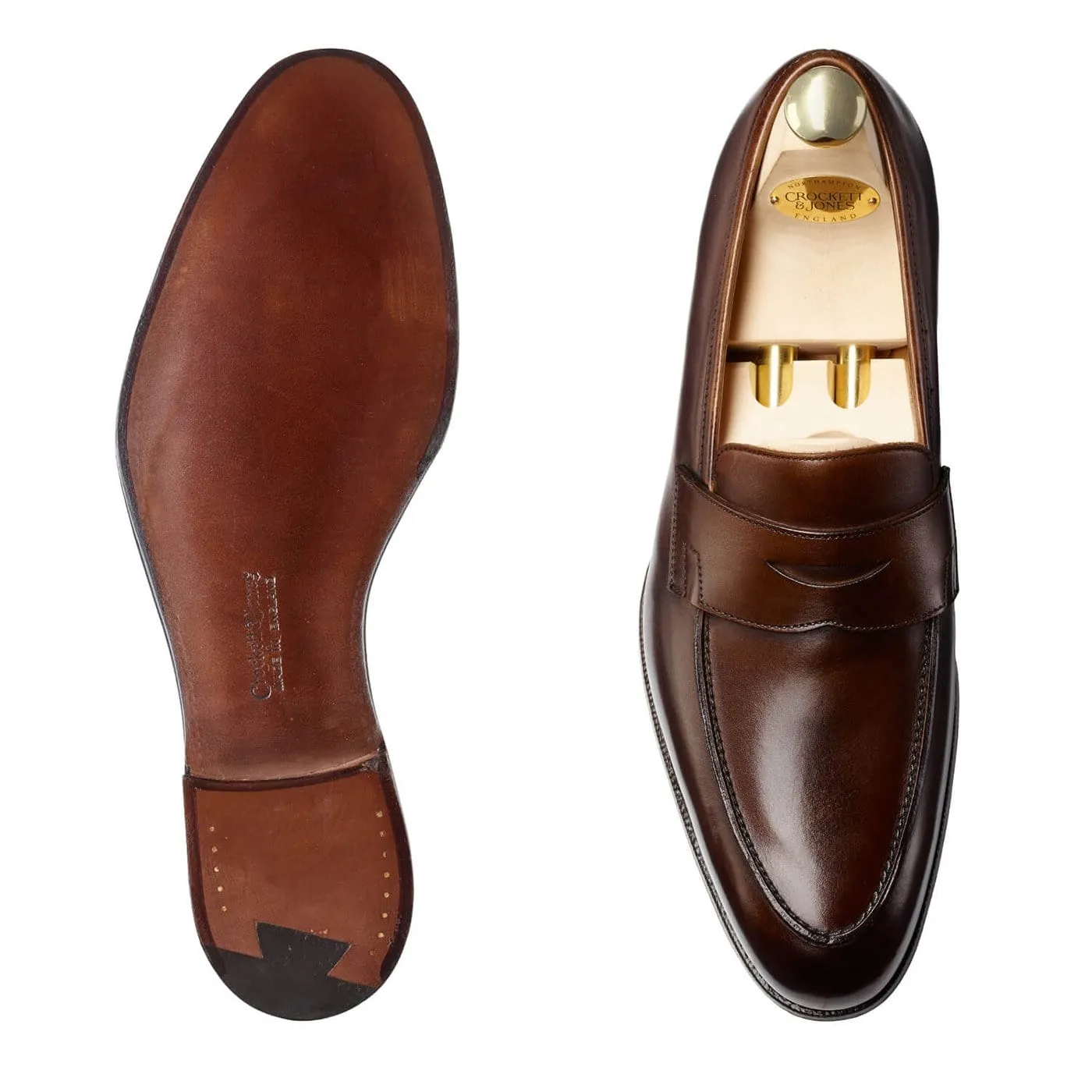 Crawford Dark Brown Antique Calf Orthotic Ready Footbed