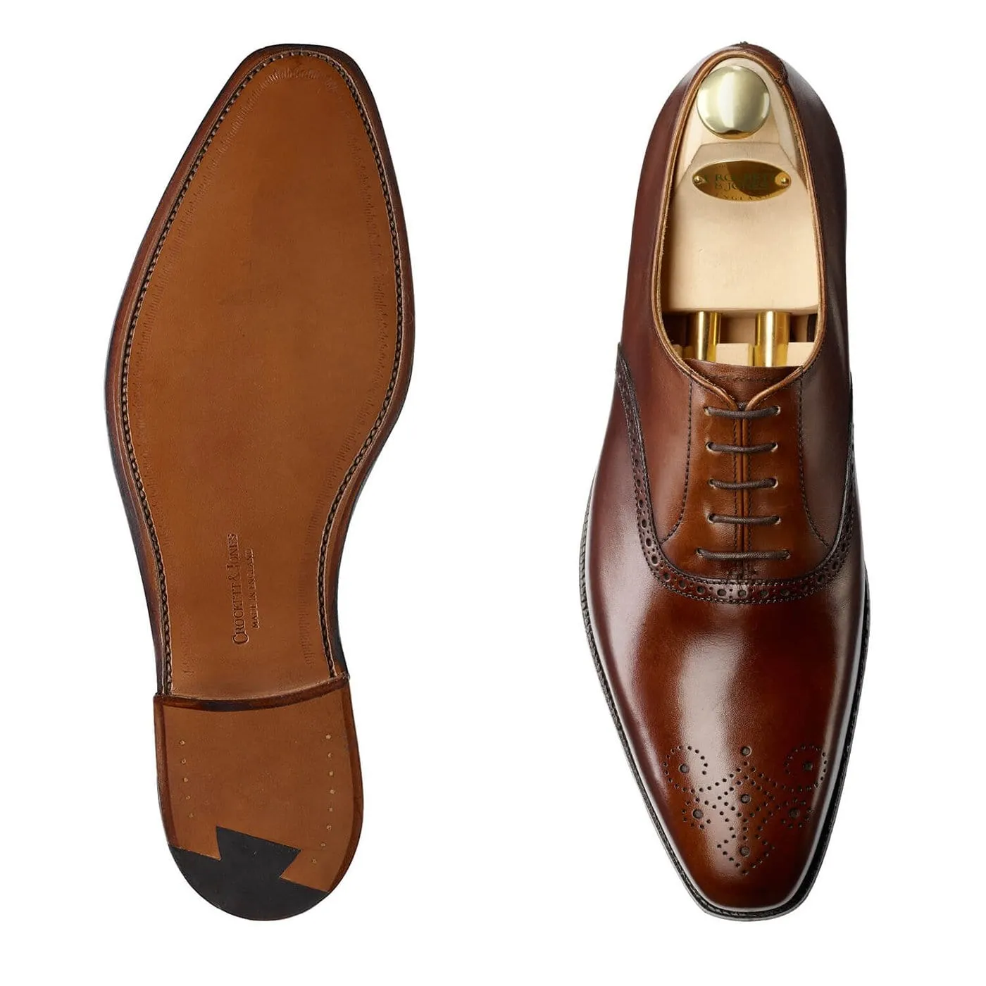 Edgware Dark Brown Burnished Calf shape fit Pressure Dispersing Insole