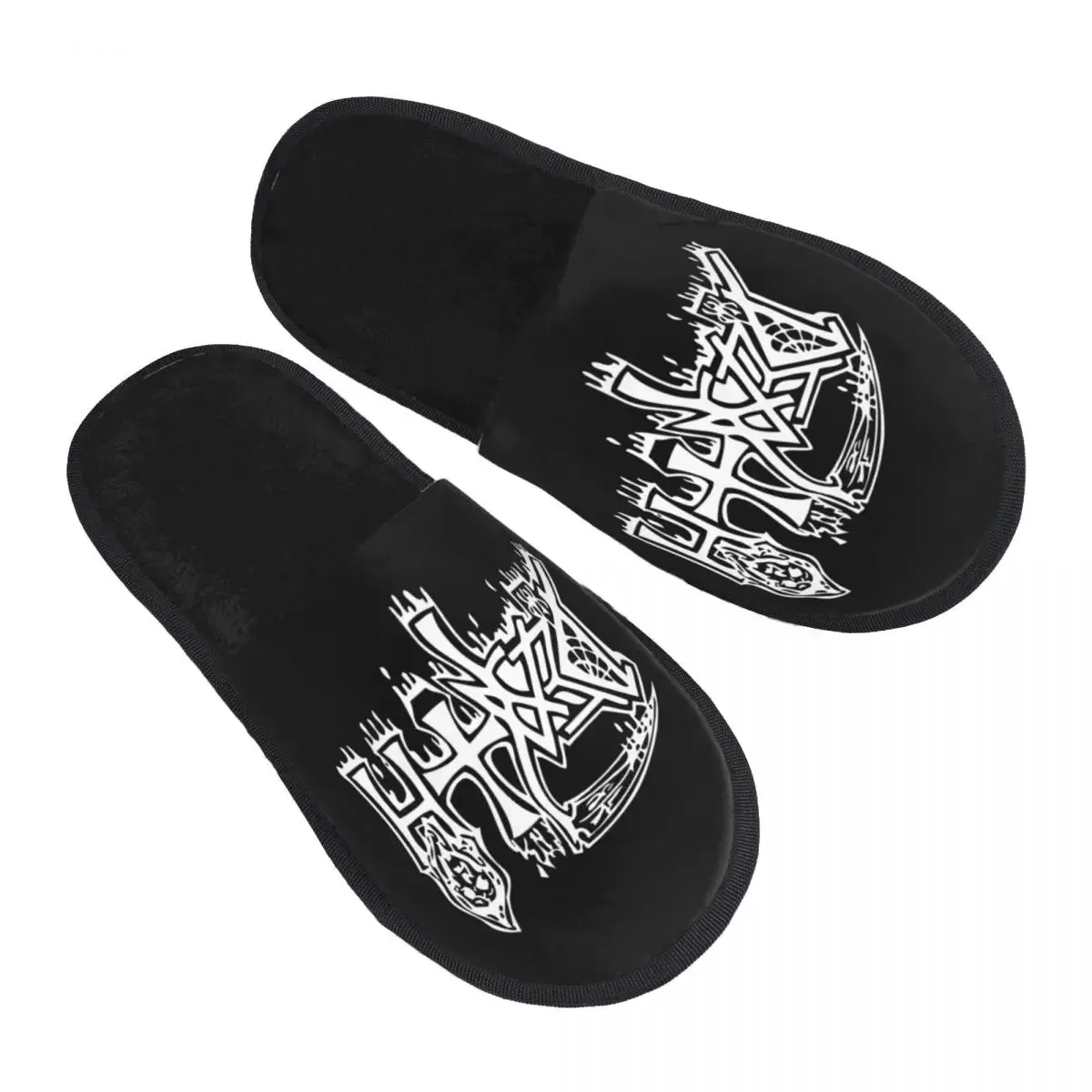 Custom Death To All But Metal Rock Gift House Slippers – Soft Memory Foam Shoes, Comfy Warm, Anti-skid Sole