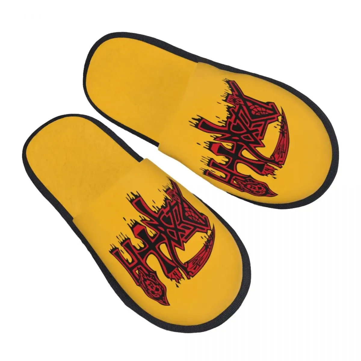 Custom Death To All But Metal Rock Gift House Slippers – Soft Memory Foam Shoes, Comfy Warm, Anti-skid Sole