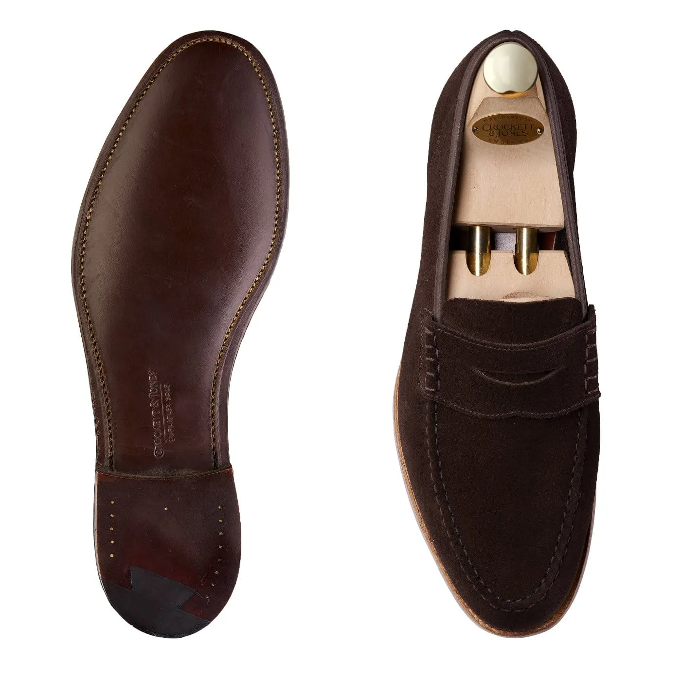 Seaton Dark Oak Suede Stud Cool Slip Resistant Modern Commuters