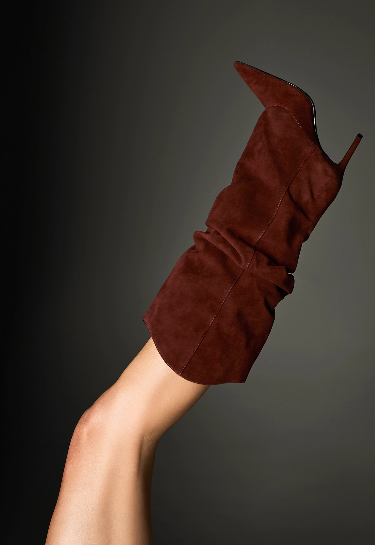 Maryana Up Slouch Nubuck Boot Earth Base