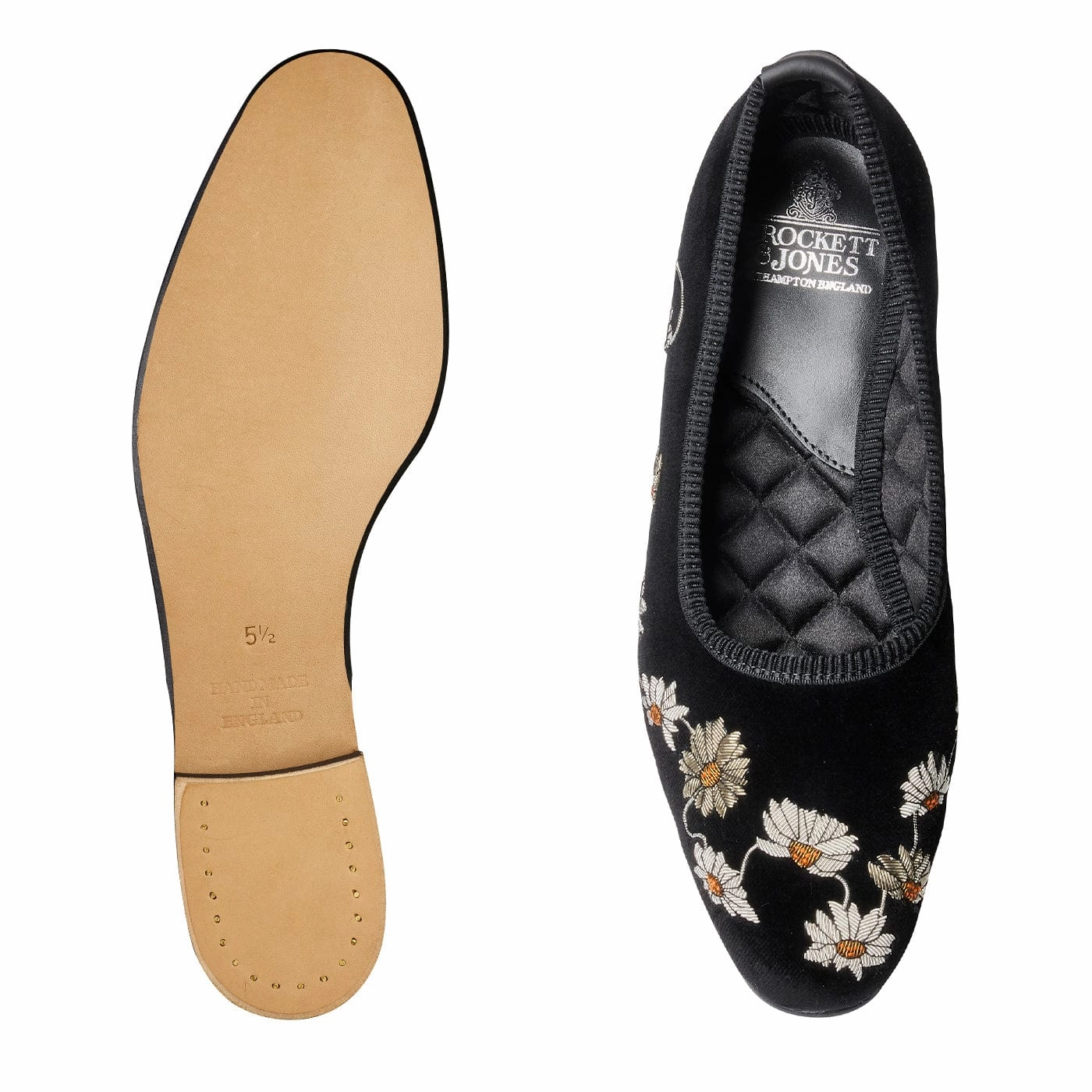 Easy To Maintain Anti slip technology Daisy Chain Black Velvet