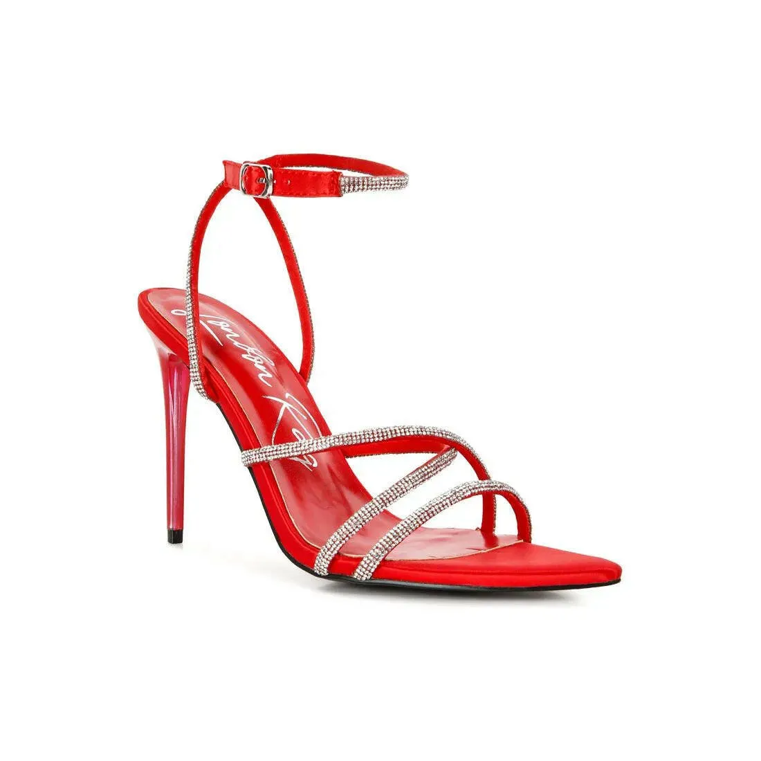 Dare Me Rhinestone Embellished Stiletto Sandals