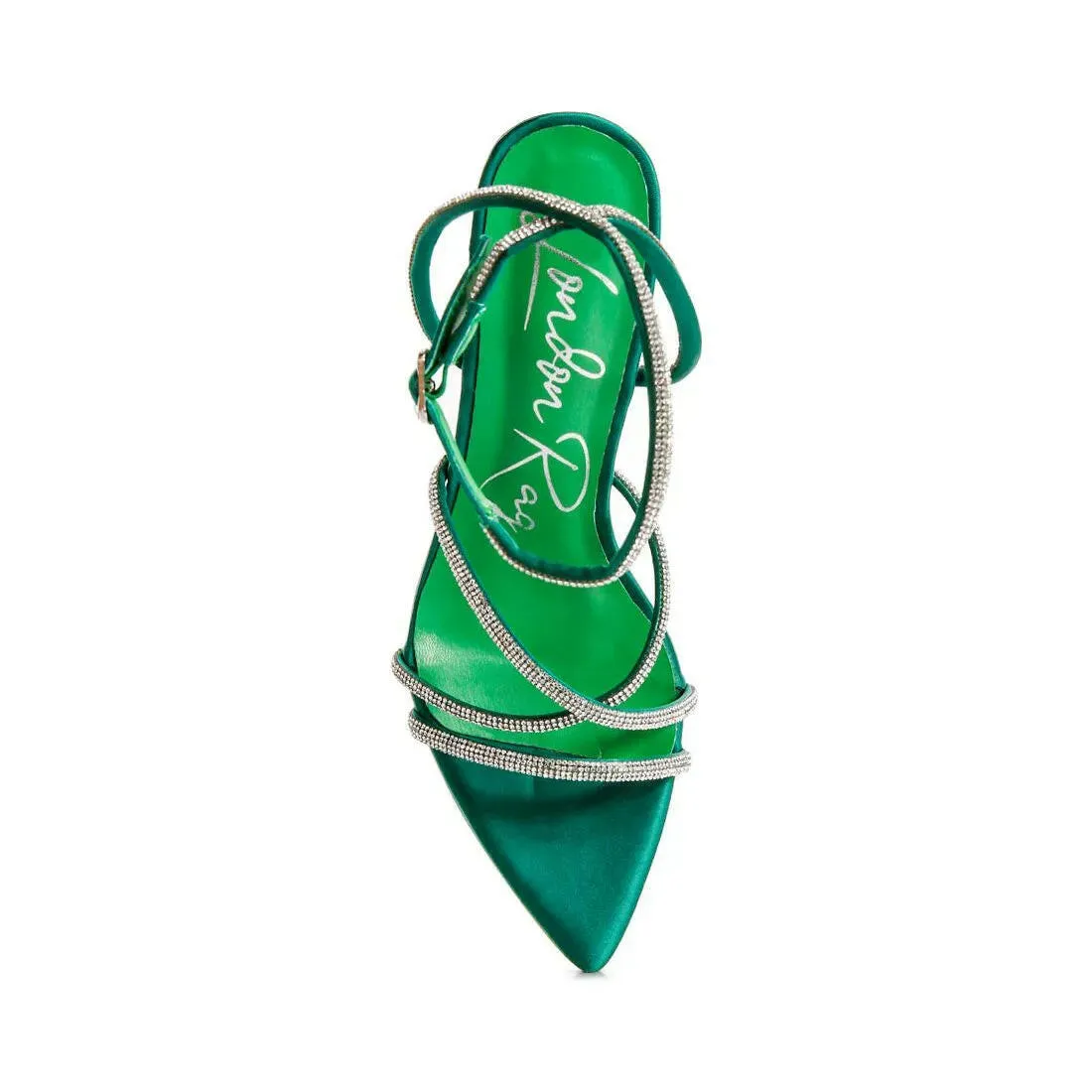 Dare Me Rhinestone Embellished Stiletto Sandals