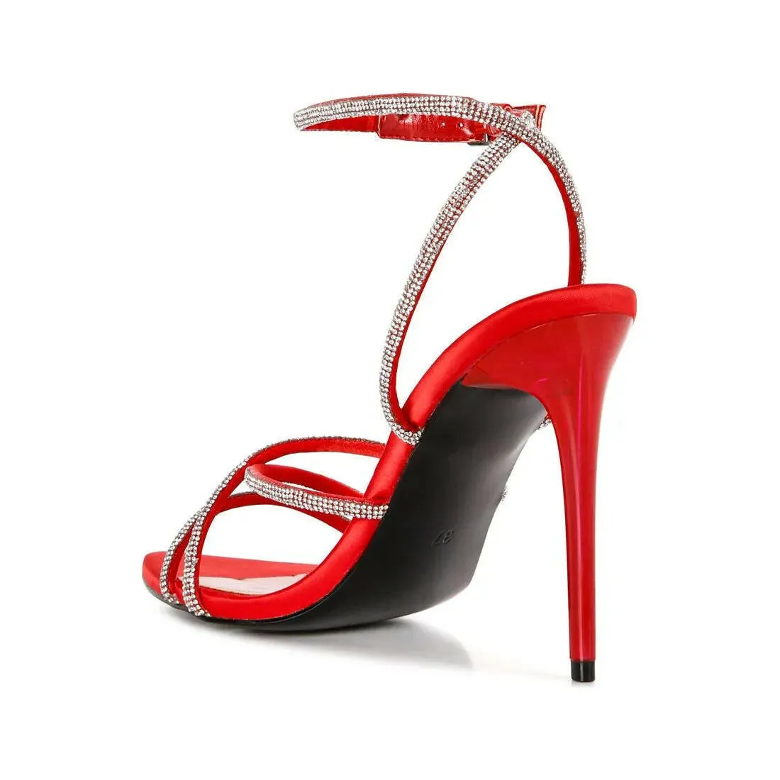 Dare Me Rhinestone Embellished Stiletto Sandals
