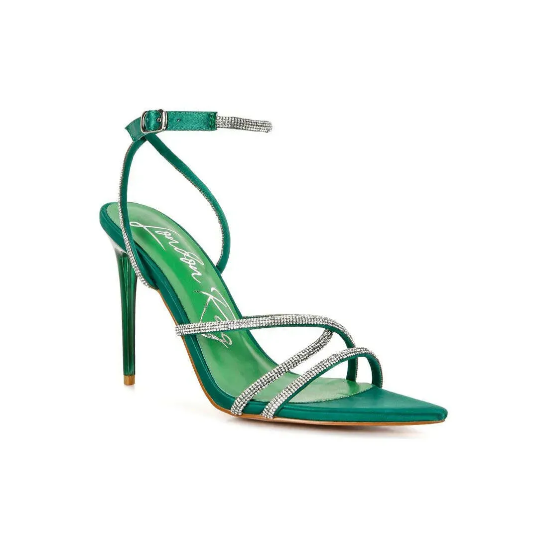 Dare Me Rhinestone Embellished Stiletto Sandals