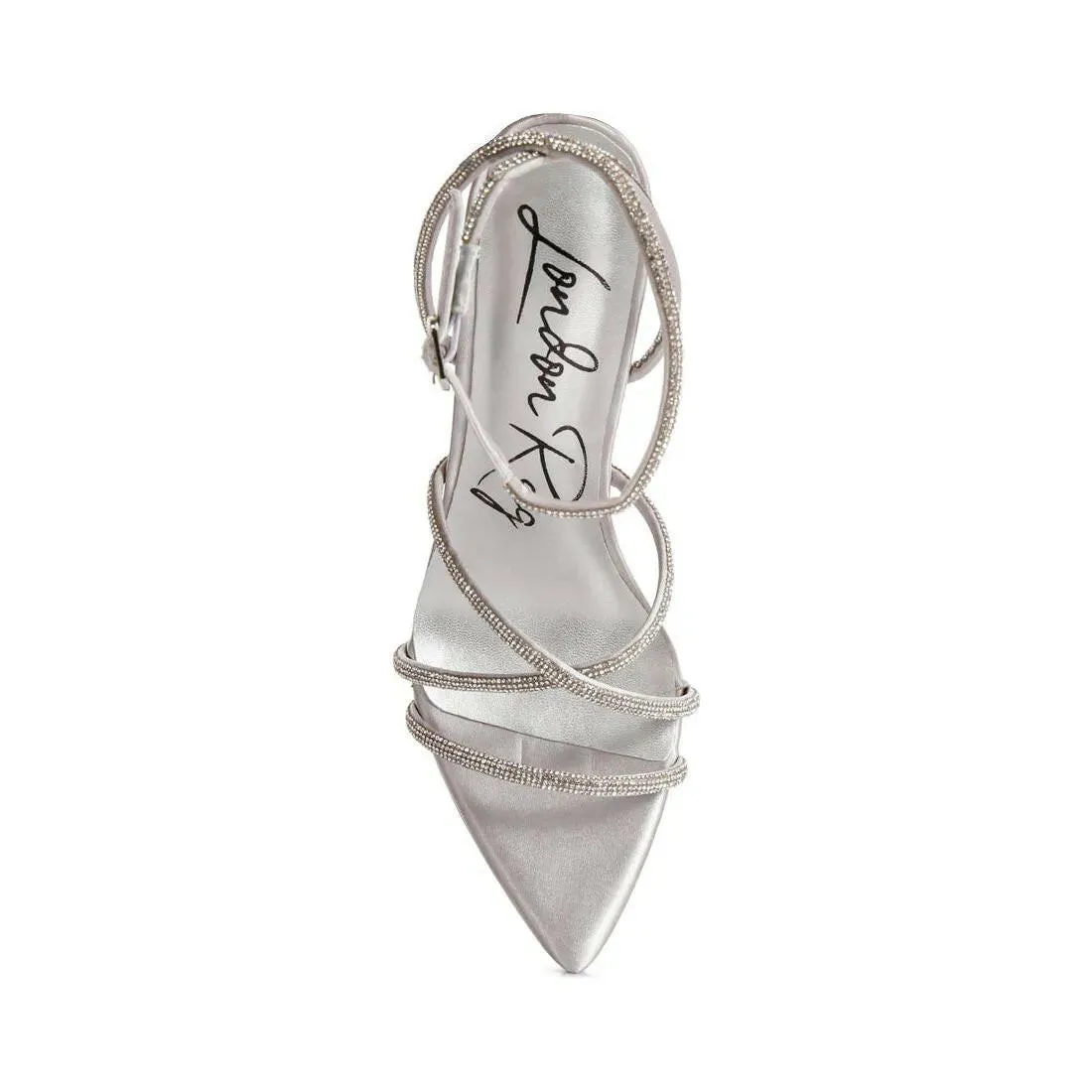 Dare Me Rhinestone Embellished Stiletto Sandals