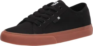 DC mens Manual Low Top Vegan Friendly Casual Skate Shoe, Black/Gum, 10.5 US