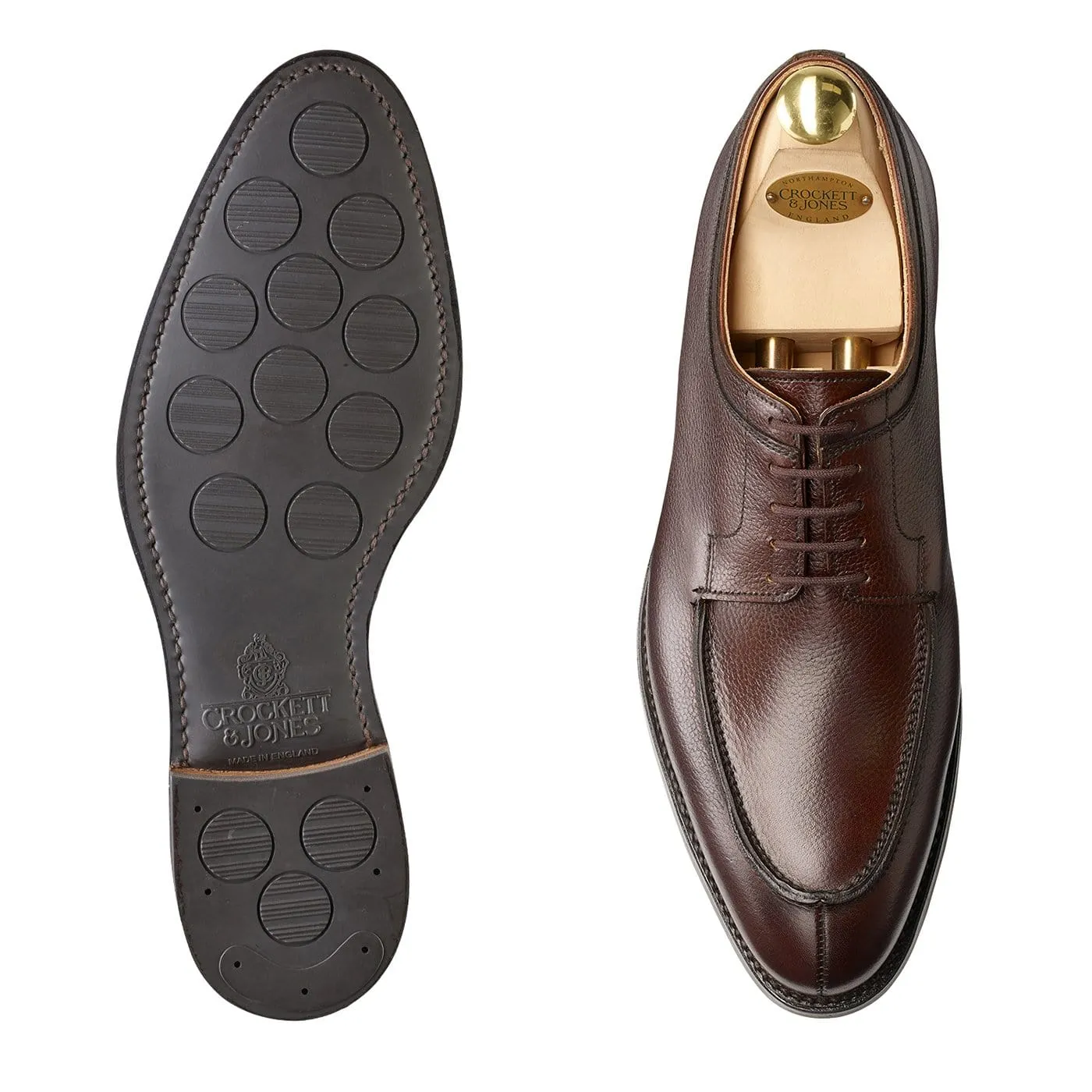 Heat Dissipating Insoles Breathable Material Hardwick Dark Brown Pebble Grain
