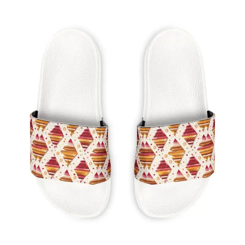 Dipaliz Slide Sandals for Men Vibrant Geometric Pattern