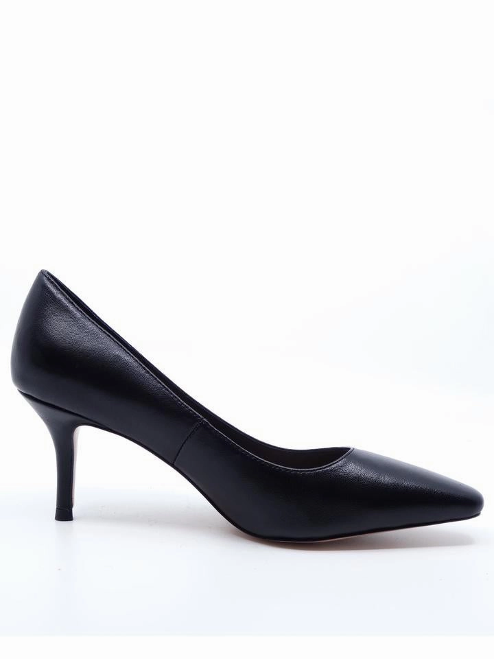 Django & Juliette Lonny Leather ~ Black ~ Nude Casual Pumps Everyday Chic