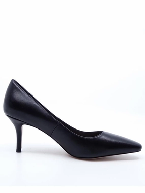 Django & Juliette Lonny Leather ~ Black ~ Nude Casual Pumps Everyday Chic