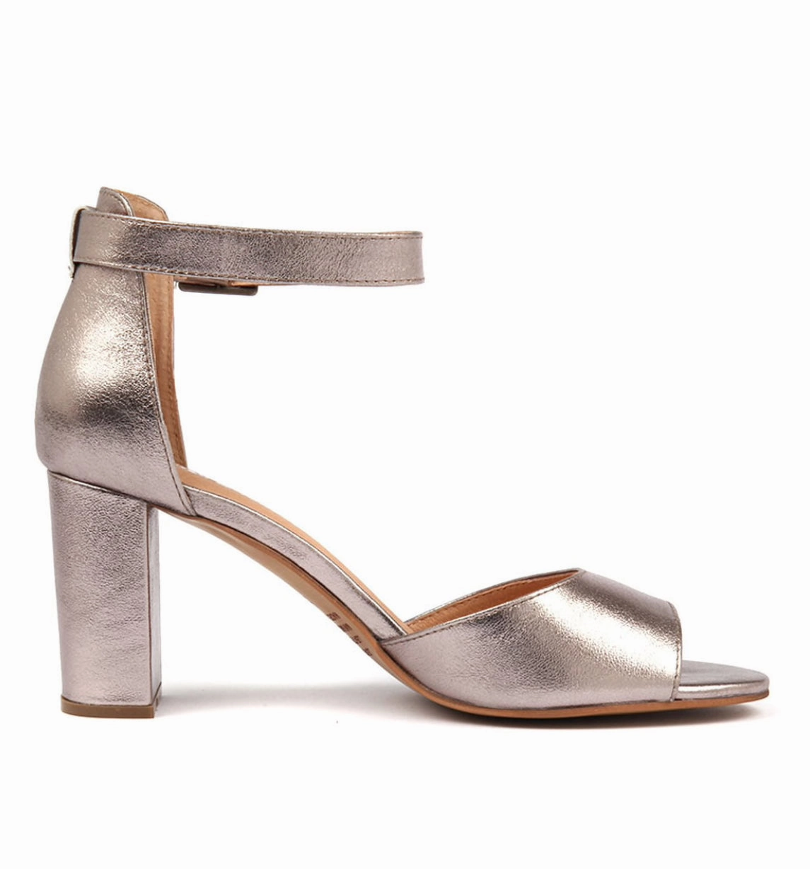 Luxury heels Django & Juliette Tilia Leather Heel ~ Nude ~ Light Pewter