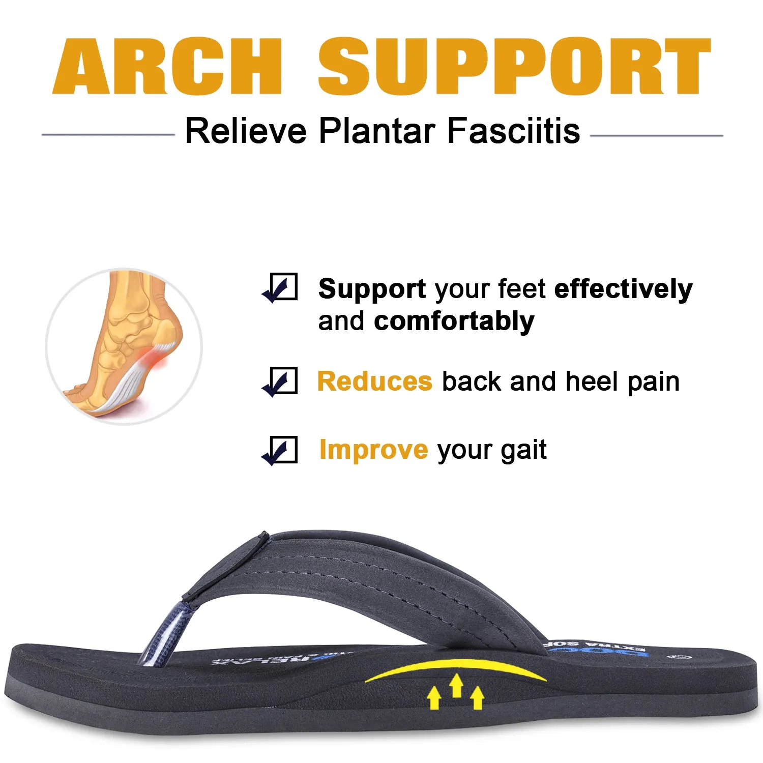 DOCTOR EXTRA SOFT D-15 Thong Arch Support Ortho Slippers for Women| Orthopedic Diabetic & Stylish| Lightweight Comfortable & Casual|Pregnancy Anti-Skid Bedroom Daily Use House Flip-Flops Ladies Girls